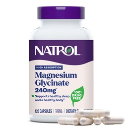 Natrol High Absorption Magnesium Glycinate 240 mg, 120 Capsules