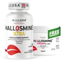 Hallosmine Xtra - Circulation & Vein Support, Diosmin, Horse Chesnut & Hesperidin 850mg + FREE Leg Cream | Leg Circulation, Varicose Veins, Spider Veins, Hemorrhoids, Blood Flow | 60 capsules