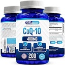 Wir mögen Vitamine CoQ10 400mg pro Servieren - 200 Kapseln CoQ-10 - Vegetarische Kapsel - Antioxidant Co Q-10 Coenzyme