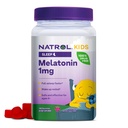 Natrol Kinder Melatonin 1 mg, Nahrungsergänzungsmittel für erholsamen Schlaf, Melatonin-Gummi für Kinder, 180 Himbeer-Flavored-Gummien, Bis zu 180 Tage Versorgung