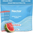 Nectar Energy Booster - Organic Caffeine, B12 & Elektrolyte - Zuckerfrei & Zero Calorie – Gesunde Kaffee-, Energy Drink & Soda Alternative – Hydration & Energy Supplement (Watermelon 18 Pakete)