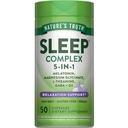Nature's Truth Melatonin Complex | 50 Capsules | with Magnesium Glycinate, L-Theanine, GABA, & D2 | Vegan, Non-GMO & Gluten Free Supplement
