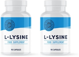 Vimergy L-Lysine – Promotes Healthy Skin, Hair & Nails* – Supports Healthy Metabolism* – Vegan, Non-GMO & Gluten-Free – 90 Capsules (Pack of 2)