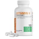 Bronson Vitamin K Triple Play (Vitamin K2 MK7 / Vitamin K2 MK4 / Vitamin K1) Full Spectrum Complex Vitamin K Supplement, 90 Kapseln