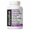 STAY ALIVE Cortisol Manager Supplement 15-in-1 Complex w/L-Theanine, Ashwagandha, Magnesium Glycinate, Phosphatidylserine and more, 120 Veg Capsules, Non-GMO & Gluten-Free Formula for Women and Men