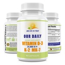 Our Daily Vites Vitamin D-3 25,000 IU + K2 - High Potency D3 with Vitamin K Bone, Immune, Mood + Cardiovascular Support Supplement