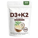 wuliao Vitamin D3 K2 10,000 IU – 2-in-1 D&K Complex with Vitamin K2 (MK-7), Supports Bone & Calcium Absorption, Immune Support, Non-GMO, 300 Softgels (1 Pack)