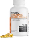 Bronson Natural Vitamin E Complex 400 I.U. Supplement (d-Alpha Tocopherol Plus d-Beta, d-Gamma, & d-Delta Tocopherols), Natürliches Antioxidans, 100 Softgels