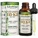 Vitamin D3 mit K2 Flüssigkeitstropfen, Alle natürlichen, nicht-GMO, 1208iu D3 und 25mcg K2 (mk7) pro Servieren, unterstützen Sie Ihre Knochen, Immunsystem und Energie Ebenen, mit oder ohne Pfefferminzöl