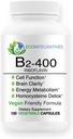 B2-400 Pure Riboflavin - Nervous System Health, Homocysteine Detox, Cardiovascolare, Aiuta a migliorare l'energia, Clarity mentale, Metabolismo e funzione cellulare (120)