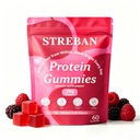 Protein Gummies for Women - 20g Per Serving, Zero Sugar Pea Protein with Biotin & Vitamin C, Strawberry, 60 Gummies (1)