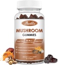 Organic Mushroom Gummies 10 Blend - Pilz-Komplex - Immununterstützung, Energie - Pilz-Ergänzung für Herren & Frauen, 60 Gummies