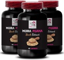 Fonte basata sulle piante - Estratto di BARK di Muira PUAMA - Azionamento a base di erbe dinamico, Ascensore naturale, Boost di resilienza, Ricarica giornaliera, Miscela energizzante, Potere vitale, Miscela bilanciata 3 Bottiglie 180 Capsule