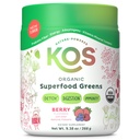 KOS Organic Superfood Greens Powder - Gut Health von Prebiotic Fiber, Supergreens und Adaptogens - USDA Certified Organic, Made in a GMP Certified Facility - 28 Servis Berry