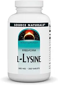Quelle Naturals L-Lysine 500 mg freie Form - Aminosäure Supplement unterstützt Energie und Bildung von Collagen* - 250 Tabletten