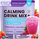 Venture Pal Calm Drink Mix, 12-in-1 Cortisol Reducer and Sleep Aid with Magnesium Glycinate, Ashwagandha, L-Theanine,Vitamin D, Calm Magnesium Powder for Relax & Focus, No Sugar, Non GMO
