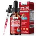 Kreatin HCL Flüssigkeitstropfen für Männer & Frauen, Kreatinhydrochlorid mit L-Carnitin, L-Glutamin, BCAA, Vitamin B12 & B6 für Muskelwachstum & Erholung-Vegan, Gemischte Beeren Flavor Flavor, 2 Fl Oz