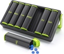 Wöchentliche Pille Organizer 2 Mal pro Tag, KOVIU Große Reise Pille Box 7 Tage, Am Pm zweimal täglich Pille Fall mit drehbarem Griff, Pillenhalter Behälter für Vitamin, Medizin, Ergänzung, Fischöl, Grün
