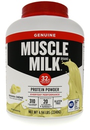 Muscle Milk Genuine Protein Powder, Banana Crème, 32g Protein, 4.94 Pfund, 32 Portionen