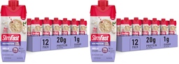 SlimFast Protein Shake,Vanilla- 20g Protein,Meal Replacement Shake Ready to Drink,High-Protein with Low Carb and Low Sugar,24 Vitamins and Minerals,(Packaging May Vary),(Pack of 24)