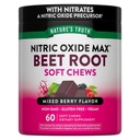 Nature's Truth Beet Root Chews | 60 Count | Nitric Oxide for Men and Women | Mixed Berry Flavor | Vegan, Non-GMO & Gluten Free Supplement