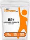 BulkSupplements.com Ferrous Fumarate Powder - Essential Mineral, Eisen Supplement für Männer und Frauen - Glutenfrei, 55mg pro Servierung, 100g (3.5 oz) (Pack von 1)
