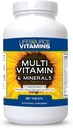 LifeSource Vitamins LifeSourceVitamine Ganze Lebensmittel Multivitamin & Minerals mit 71 Alle natürlichen Inhaltsstoffe, Probiotika, Verdauungsenzyme, Chelatminerale und Non-GMO, 360 Tabletten