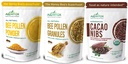 Alovitox Bee Pollen Powder, Bee Pollen Granules & Cacao Nibs Bunde | Gluten-Free, Vegan, Non-GMO SuperFood with Vitamins B6, B12,C A, Gl
