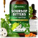 Soursop Bitters Liquid Drops – Premium Herbal Blend with Soursop Leaves, Black Seed, Moringa, Ashwagandha, Senna, Goat Weed & Ginger, 2 fl oz | Natural Botanical Blend