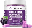 Creatine Monohydrate Gummie 5000mg für Männer & Frauen, Gomitas de Creatina Creatine Monohydrate 5g, Creatina Monohidratada Gummy für Muskelaufbau, Energie Boost, PreWorkout Supplement, 60 Count, Trauben