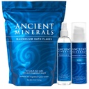 Ancient Minerals Magnesium Bundle – Bath Flakes (8lb), Oil Spray (8oz) & Lotion Ultra with MSM (5oz) – Topical Magnesium for Relaxation, Muscle Relief & Wellness