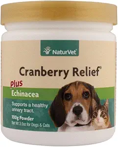 NaturVet Cranberry Relief, 100 Gram Powder, Hunde- und Katzengesundheitsergänzungen für Urinary Tract