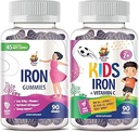 Magnesiumgummis für Erwachsene - 200mg & Eisengummis für Erwachsene - Eisen Vitamine mit Vitamin C