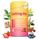 Yooloks Cutting Drink Mix – Dual-Action Craving & Metabolism Support with 5-HTP, Yerba Mate & Magnesium, FOS | Supports Satiety Signaling, Energy & Gut Health | Strawberry Açaí Flavor – 30-Day Supply
