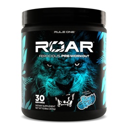 Rule 1 Proteins R1 Roar - Pre-Workout Powder with Creatine, Beta-Alanine, Citrulline, Electrolytes & Caffeine (30 Servings, Blue Razz)