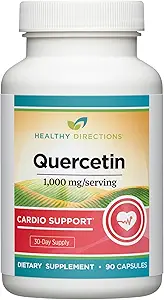 Healthy Directions Quercetin Supplement - 1.000 mg/Serving, 90 Vegan Kapseln für Herz-Kreislauf-Gesundheit (30-Day Supply)