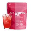 VIVRI CleanseMe! | Refreshing Drink for Natural Detox & Optimal Digestion | Made with Fiber, Natural Extracts and Prebiotics | 30 Servings | Strawberry