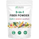 Fiber Powder 3 in 1 Blend 1 lb - Unflavored Fiber Supplement with Psyllium Husk, Inulin & Acacia – Supports Microbiome & Satiety