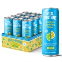 Vital Proteins, Collagen Sparkling Water, Lemon Lime, VERISOL® Collagen Peptides + Vitamin C, 0g Sugar, Skin Support Drink, 12 FL OZ Can