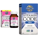 Garden of Life Women's and Men's Whole Food Multivitamins, Vitamin Code Raw One 30 Count and Vitamin Code 120 Count