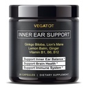 VEGATOT Vertigo Supplement *USA Hergestellt und getestet* Innenohrergänzung mit Ginkgo Biloba Lion's Mane Lemon Balm Ginger VIT B1, B6, B12- für Dizziness Spinning Inner Ear Balance