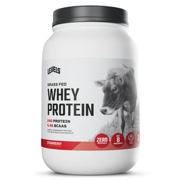Levels Gras Fed Whey Protein Powder, No Artificials, 24G Protein, Erdbeere, 2LB