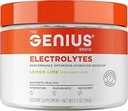 Die Genius-Marke Genius Elektrolyte - Elektrolyt-Pulver für aktive Lebensstile - unterstützt Hydration, Energie, Ausdauer, Muskelwachstum & Erholung - Lemon Lime - 30 Servietten