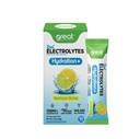 Hydration+ Lemon Lime | Real Food High-Potency Hydration with Magnesium Glycinate, Potassium & Sodium | Electrolyte Supplement | 10 Stick Packs (3.17 oz, Lemon Lime)