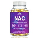NAC Supplement Softgels, Pure N-Acetyl Cysteine 1000 mg with Vitamin C for Antioxidants, Immune, Respiratory & Liver Support, Easy to Absorb N-Acetylcysteine丨Vegan, Gluten Free, Non-GMO, 120 Counts
