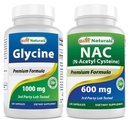 Best Naturals Glycine Supplement 1000 Mg & NAC 600 mg