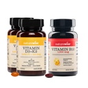 NatureWise (Pack of 2 Vegan Vitamin D3 5000IU + K2 - Organic Coconut MCT Oil - 30 Softgels[30-Day Supply] + [1] Vitamin B12 1000 mcg - Gluten-Free, Non-GMO - 60 Softgels[60-Day Supply]