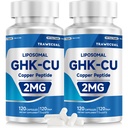 GHK-Cu Peptide – High-Purity GHK-Cu with Liposomal Delivery for Hair & Skin Support – 120 Caps.2 Pack