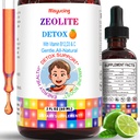 Zeolite for Kids&Adults Supports Cell Restoration,Natural Body Cleanse,Support Digestive Health,Immune System,Improves Focus,Vitamin B12, D3&C, Sugar-Free (60ml, Lemon)