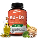 NutriFlair Vitamine D3 (5000iu/125mcg) + K2 (als Mk7) - Hergestellt mit pflanzlichen Zutaten Plus BioPerine Black Pepper Extract, 90 Kapseln - Unterstützt Gesundes Immunsystem, Herz und Gesundheit - Nicht-GVO-Pillen